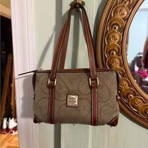 Dooney & Bourke Brown and Tan Shoulder Bag Vintage